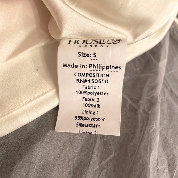 House Of CB 'Marisa' Ivory Satin Corset Dress - Picture 9 of 12